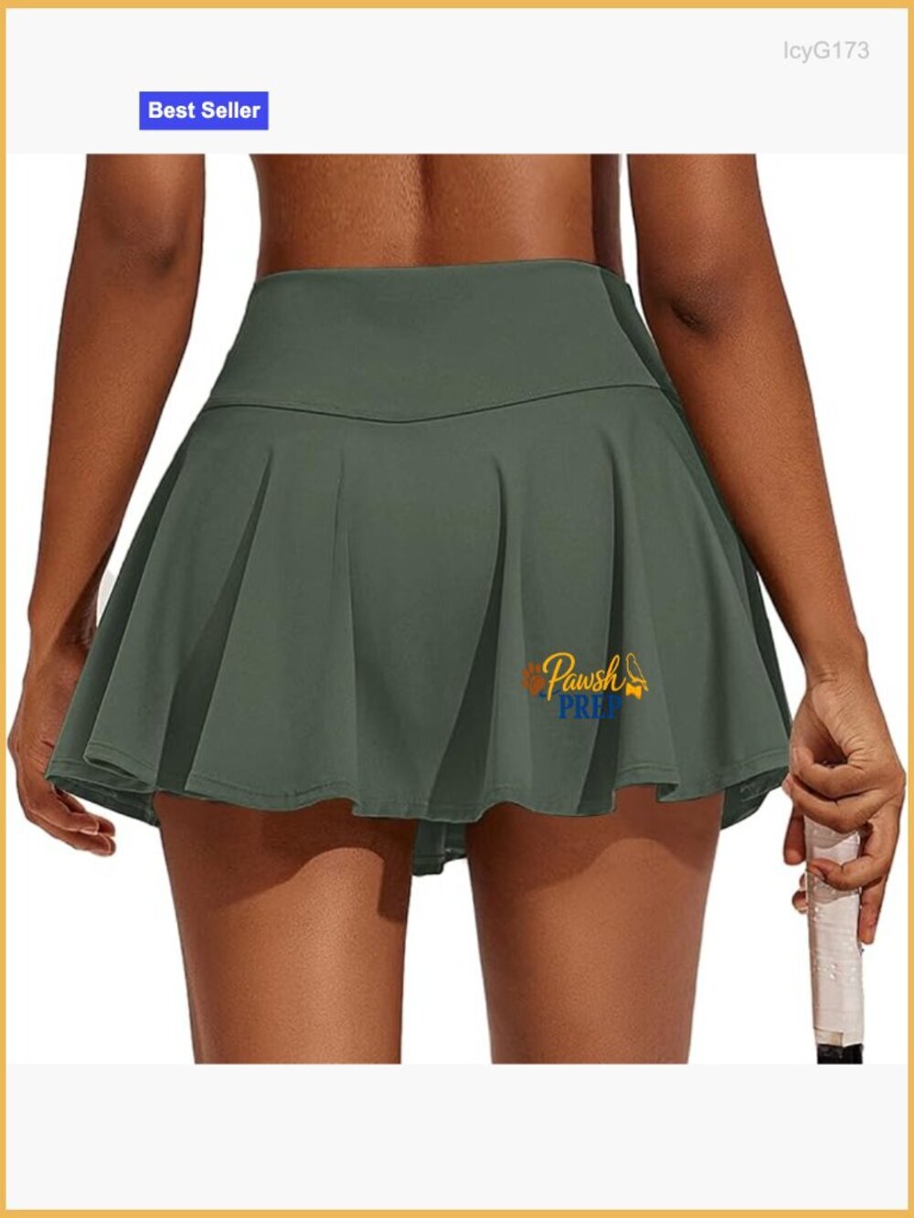 Pleated Tennis Skort with Pockets and Built-in Shorts, High Waisted